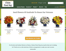 Tablet Screenshot of clintonfloralshop.com